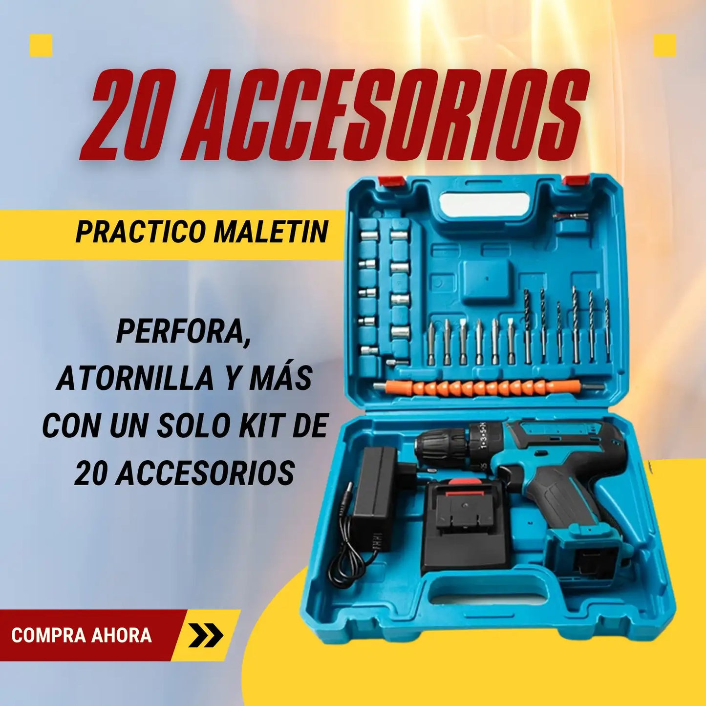 Makita 36V Caja Azul™ – Taladro Profesional 3 en 1 (Taladro, atornillador y percutor) V2